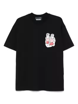 MSGM Two Sailors Футболка, черный