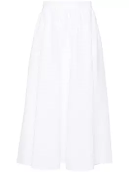MSGM юбка из сирсакера, белый