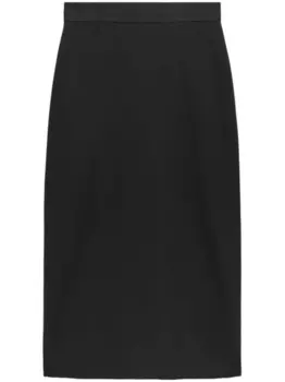 MSGM юбка макси с логотипом, черный