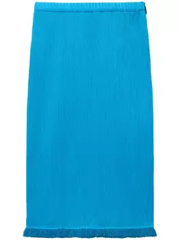 MSGM юбка миди в рубчик, синий