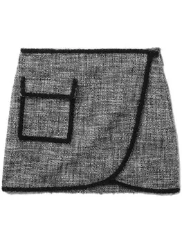 MSGM юбка мини с контрастной отделкой, черный