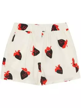 MSGM юбка с клубничным принтом, нейтральный цвет