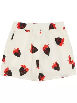 MSGM юбка с клубничным принтом, нейтральный цвет