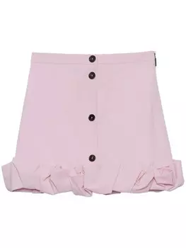 MSGM юбка с оборками, розовый