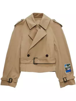 MSGM укороченная куртка-тренч, нейтральный