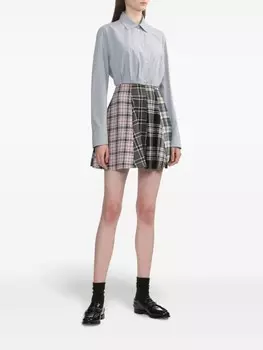 MSGM укороченная рубашка с вышитым логотипом, серый