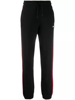MSGM зауженные спортивные брюки с лампасами, черный