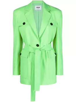 MSGM жакет с карманами карго, зеленый