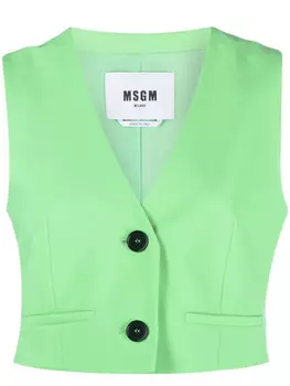 MSGM жилет строгого кроя, зеленый