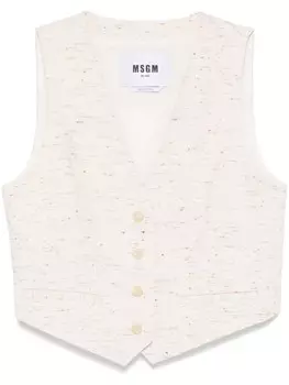 MSGM жилет в мелкую точку, нейтральный