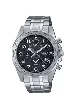 Mtp-W500D-1Avdf мужские наручные часы из серой стали Casio, мультиколор