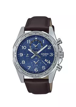 Mtp-W500L-2Avdf кожаные мужские наручные часы Casio, мультиколор