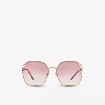 MU52WS солнцезащитные очки неправильной формы в металлическом корпусе Miu Miu, желтый