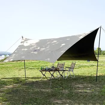 Mu Gaodi виниловая палатка с навесом 80005 палатка с навесом для кемпинга на открытом воздухе 4-6 человек Junting 440 Оксфорд виниловая палатка с утренним туманом белая