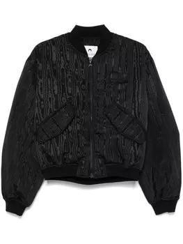 Муаровая куртка-бомбер Marine Serre, черный