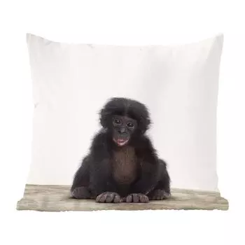 MuchoWow Animal Print Shop - детская с изображением шимпанзе с животными - 60x60 см - чехол на подушку - хлопчатобумажная ткань - декоративные чехлы на подушки