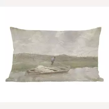 MuchoWow Anton Mauve - Песчаная баржа - Картина Anton Mauve - 50x30 см - Чехлы на диванные подушки - без наполнителя