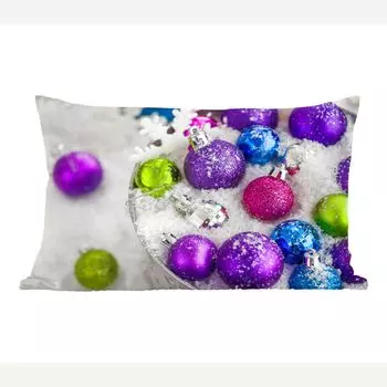 MuchoWow Christmas - Рождество в заснеженном ведре - 50x30 см - чехлы на диванные подушки - без наполнителя