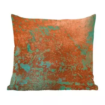 MuchoWow Декоративная подушка Диванная подушка Декоративная подушка для гостиной 50 x 50 см Сталь - Зеленый - Ржавчина - Чехлы на подушки - Украшение - Спальня