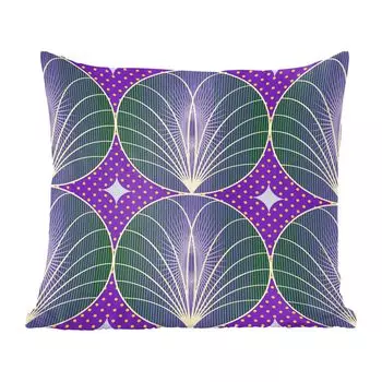 MuchoWow Декоративная подушка Диванная подушка Декоративная подушка для гостиной 50 x 50 см Узор - Круг - Фиолетовый - 20-е годы - Чехлы на подушки - Украшение - Спальня