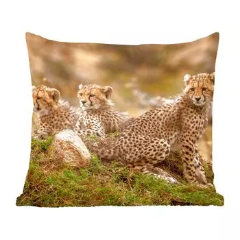 MuchoWow Декоративная подушка Диванная подушка Декоративная подушка для гостиной 45 x 45 см Леопард - Лес - Животные - Чехлы для подушек - Декоративные чехлы для подушек - Декоративные чехлы для подушек