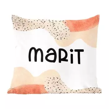 MuchoWow Декоративная подушка Диванная подушка Декоративная подушка для гостиной 60 x 60 см Marit - Пастель - Девушка - Чехол на подушку - Хлопчатобумажная ткань - Декоративные наволочки