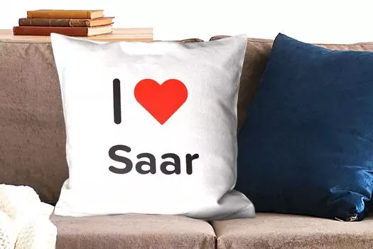 MuchoWow Декоративная подушка Диванная подушка Декоративная подушка для гостиной 60 x 60 см I Love - Saar - Girls - Наволочка - Хлопчатобумажная ткань - Декоративные наволочки