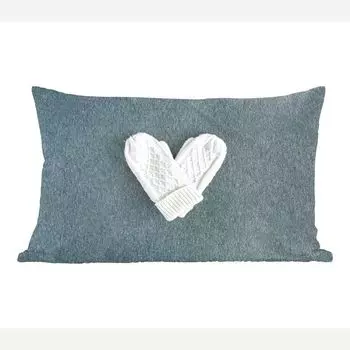 MuchoWow Декоративная подушка Диванная подушка Декоративная подушка для гостиной 60 x 40 см Зима - Перчатки - Сердце - Чехлы для подушек - Декоративные чехлы для подушек - Декоративные чехлы для подушек
