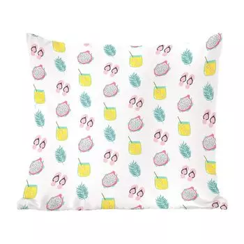 MuchoWow Декоративная подушка Диванная подушка Декоративная подушка для гостиной 45 x 45 см Лето - Пастельный узор - Чехлы для подушек - Декоративные чехлы для подушек - Декоративные чехлы для подушек