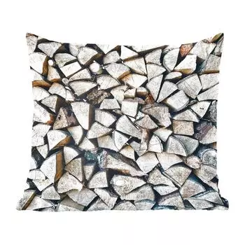 MuchoWow Декоративная подушка Диванная подушка Декоративная подушка для гостиной 45 x 45 см Дерево - Камин - Зима - Чехлы на подушки - Декоративные чехлы на подушки - Декоративные чехлы на подушки