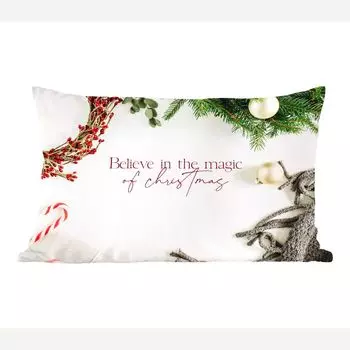 MuchoWow Декоративная подушка Диванная подушка Декоративная подушка для гостиной 60 x 40 см Рождество - Волшебство - Рождественские украшения - Чехлы для подушек - Декоративные чехлы для подушек - Декоративные чехлы для подушек