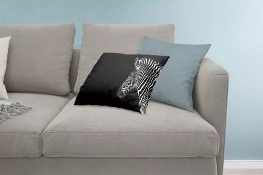 MuchoWow Декоративная подушка Диванная подушка Декоративная подушка для гостиной 60 x 40 см Зебра - Дикие животные - Черный - Чехлы на подушки - Декоративные чехлы на подушки - Декоративные наволочки