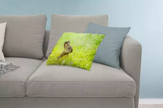 MuchoWow Декоративная подушка Диванная подушка Декоративная подушка для гостиной 60 x 40 см Кролик - Ребенок - Трава - Чехлы для подушек - Декоративные чехлы для подушек - Декоративные чехлы для подушек