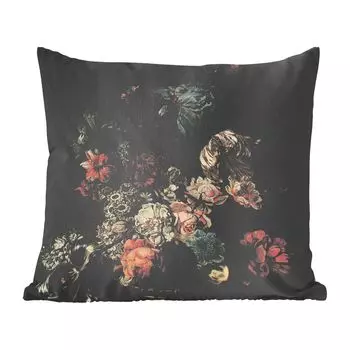 MuchoWow Декоративная подушка Диванная подушка Декоративная подушка для гостиной 45 x 45 см Натюрморт с цветами - Картина Корнелии ван дер Мин - Чехлы на подушки - Декоративные чехлы на подушки - Декоративные чехлы на подушки