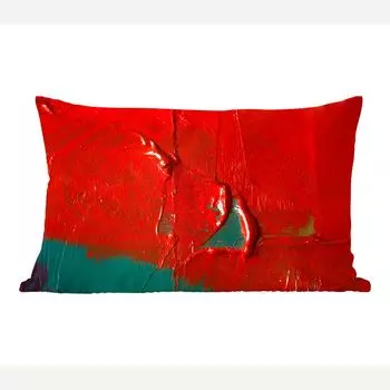 MuchoWow Декоративная подушка Диванная подушка Декоративная подушка для гостиной 50 x 30 см Разноцветная абстракция Холст, масло - Чехлы на диванные подушки - без наполнителя