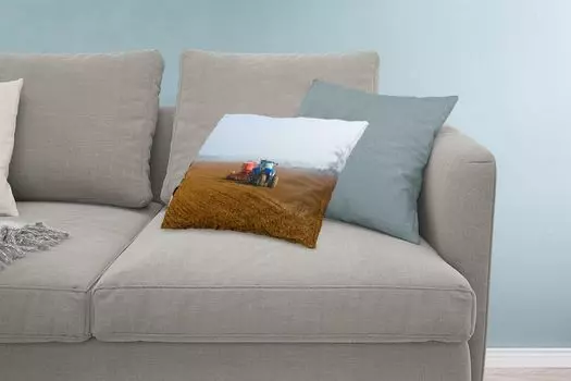 MuchoWow Декоративная подушка Диванная подушка Декоративная подушка для гостиной 60 x 40 см Трактор - Синий - Туман - Чехлы для подушек - Декоративные чехлы для подушек - Декоративные чехлы для подушек