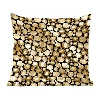 MuchoWow Декоративная подушка Диванная подушка Декоративная подушка для гостиной 45 x 45 см Узор - Принт пантеры - Золото - Чехлы для подушек - Декоративные чехлы для подушек - Декоративные чехлы для подушек, мультиколор