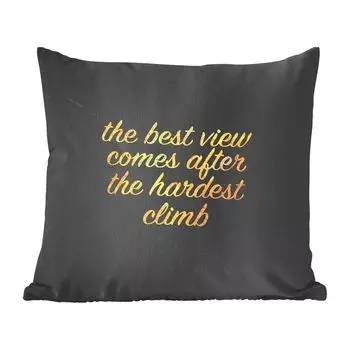 MuchoWow Декоративная подушка Диванная подушка Декоративная подушка для гостиной 50 x 50 см Цитаты - Пословицы - Золото - Мрамор - Чехлы на подушки - Украшение - Спальня, мультиколор