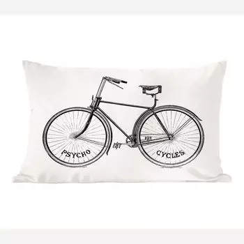 MuchoWow Декоративная подушка Диванная подушка Декоративная подушка для гостиной 60 x 40 см Ретро - Велосипед - Седло - Чехлы для подушек - Декоративные чехлы для подушек - Декоративные чехлы для подушек