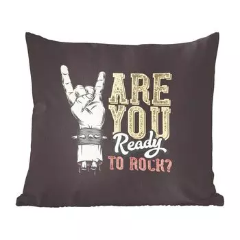 MuchoWow Декоративная подушка Диванная подушка Декоративная подушка для гостиной 45 x 45 см Браслет - Рок - Винтаж - Чехлы для подушек - Декоративные чехлы для подушек - Декоративные чехлы для подушек