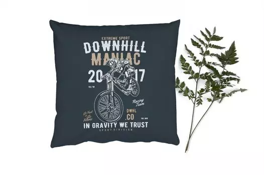MuchoWow Декоративная подушка Диванная подушка Декоративная подушка для гостиной 50 x 50 см Mancave - Мотоцикл - Гонки - Ретро - Чехлы на подушки - Украшение - Спальня