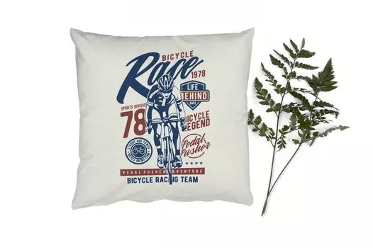 MuchoWow Декоративная подушка Диванная подушка Декоративная подушка для гостиной 45 x 45 см Велоспорт - Ретро - Велосипед - Чехлы на подушки - Декоративные чехлы на подушки - Декоративные чехлы на подушки