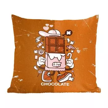MuchoWow Декоративная подушка Диванная подушка Декоративная подушка для гостиной 45 x 45 см Винтаж - Шоколад - Конфеты - Чехлы для подушек - Декоративные чехлы для подушек - Декоративные чехлы для подушек