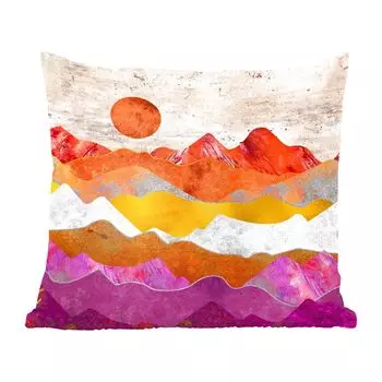 MuchoWow Декоративная подушка Диванная подушка Декоративная подушка для гостиной 40 x 40 см Лесбиянка - Золото - Мрамор - Чехлы на диванные подушки - Без наполнителя