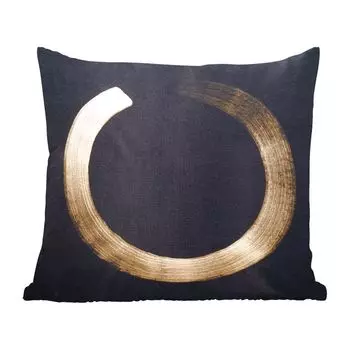 MuchoWow Декоративная подушка Диванная подушка Декоративная подушка для гостиной 50 x 50 см Золотой круг на темном фоне - Чехлы на подушки - Украшение - Спальня