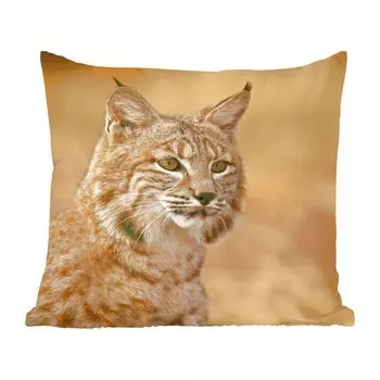 MuchoWow Декоративная подушка Диванная подушка Декоративная подушка для гостиной 45 x 45 см Рысь - Коричневый - Трава - Чехлы для подушек - Декоративные чехлы для подушек - Декоративные чехлы для подушек