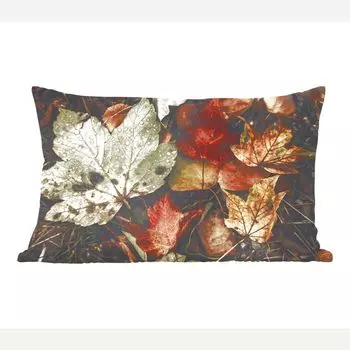 MuchoWow Декоративная подушка Диванная подушка Декоративная подушка для гостиной 50 x 30 см Осенние листья - Осень - Времена года - Природа - Чехлы на диванные подушки - без наполнителя