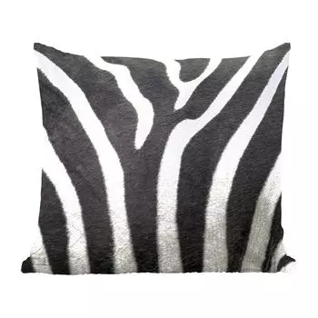 MuchoWow Декоративная подушка Диванная подушка Декоративная подушка для гостиной 50 x 50 см Животный узор - Зебра - Черный - Белый - Наволочки - Украшение - Спальня