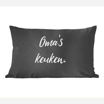 MuchoWow Декоративная подушка Диванная подушка Декоративная подушка для гостиной 50 x 30 см Кулинария - Цитаты - Бабушкина кухня - Чехлы на диванные подушки - без наполнителя