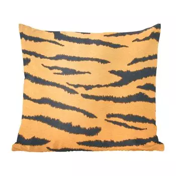 MuchoWow Декоративная подушка Диванная подушка Декоративная подушка для гостиной 45 x 45 см Тигровый принт - Коричневый - Оранжевый - Чехлы для подушек - Декоративные чехлы для подушек - Декоративные чехлы для подушек